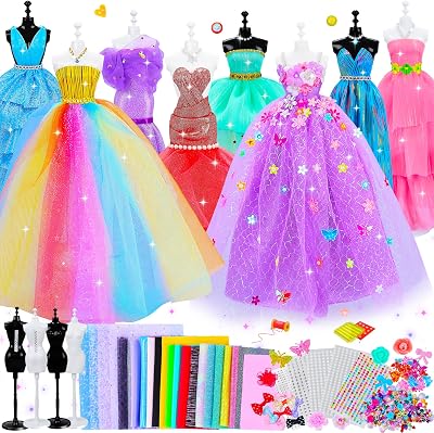 GOLMUD 1000+ Fashion Designer Kit for Girls Sewing Kit with 4 Mannequins