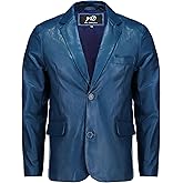 Jild Invisible Stitching Casual Leather Blazer for Men - 2-Button Closure Coat Style Regular Fit Lambskin Leather Jacket Men