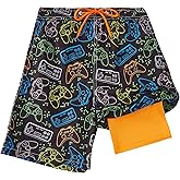 FT FENTENG Boys Swim Trunks Compression Liner Swim Shorts Quick Dry Bathing Suit with Boxer Brief Anti-Chafe Boy Swimwear