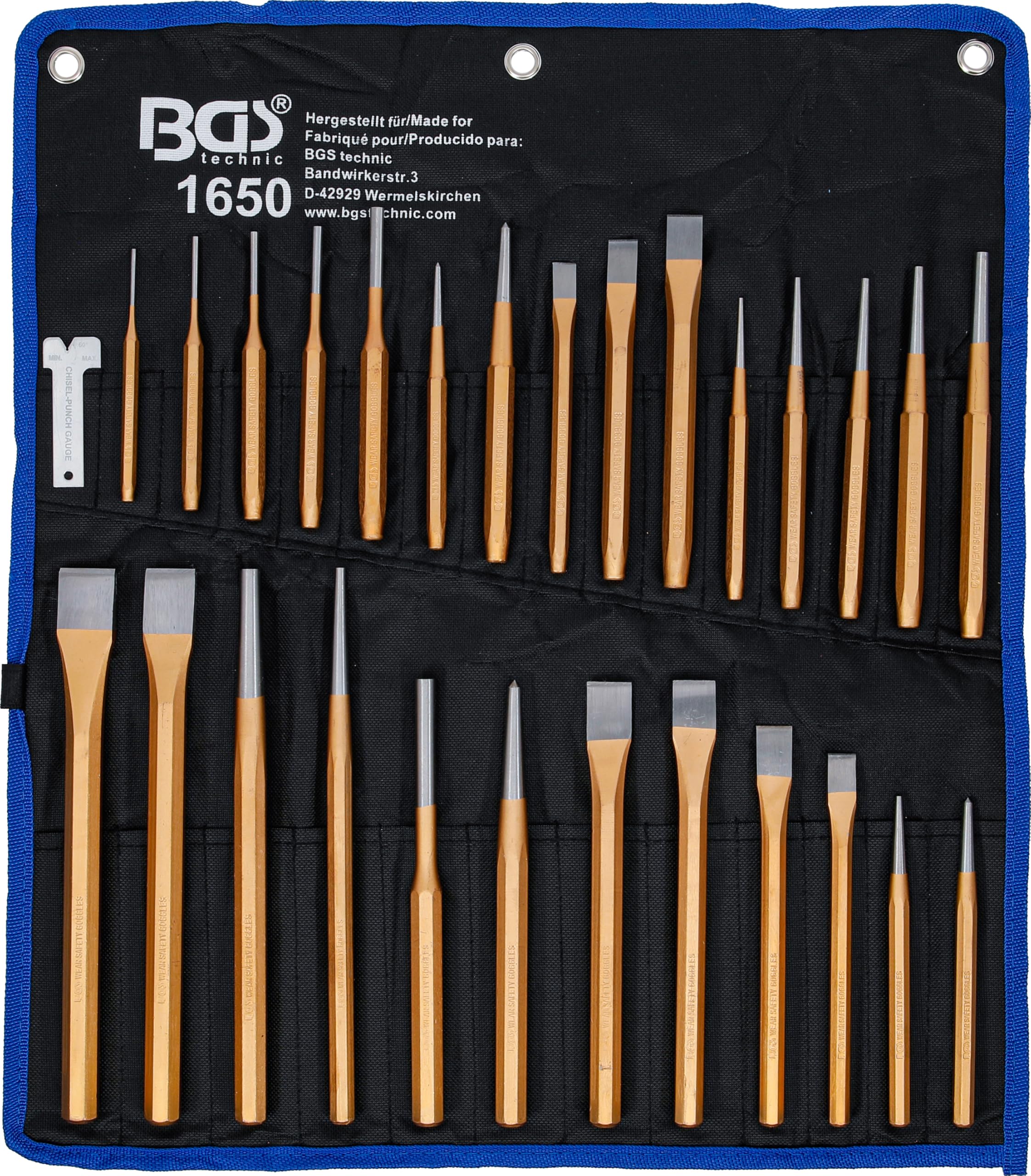 BGS 1650 | Chisel and Punch Set | 28 pcs.