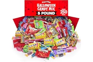 Bulk Halloween Candy Variety Pack - 5 lb Large Candy Mix Individually Wrapped Party Candies for Pinata Fillers, Trick Or Treats, Birthday Parties & Favors - Sugaridge
