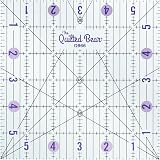 The Quilted Bear Quilting Rulers 6x6 Acrylic Non-Slip 30 45 60 Degrees