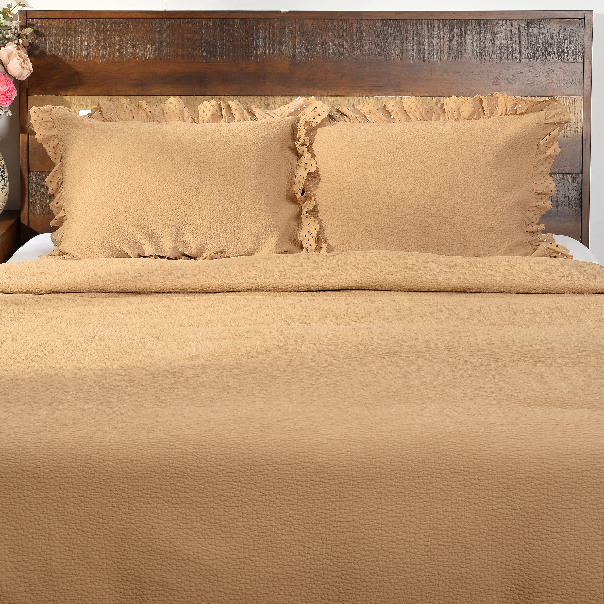 Deco Mex Tucci Cover Set 3-Piece 240 x 260 cm Camel
