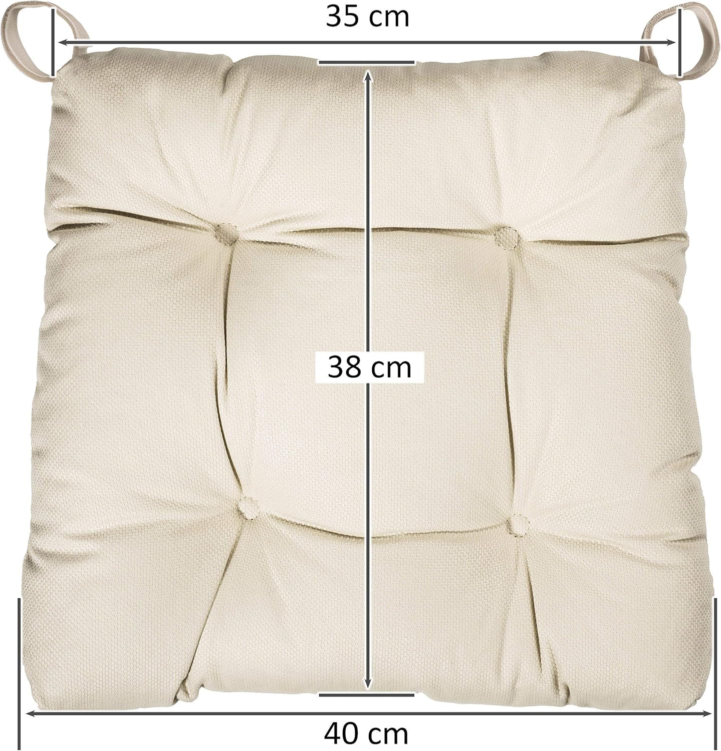 Lovely Casa – Testiera per letto matrimoniale 70 x 45 x 10 cm – 100% cotone – Colore blu