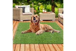 XLX TURF 4 FT x 4 FT Fake Grass for Dogs Potty, Outdoor Thick Pets Artificial Grass Turf Pee Pads for Balcony Patio Carpet