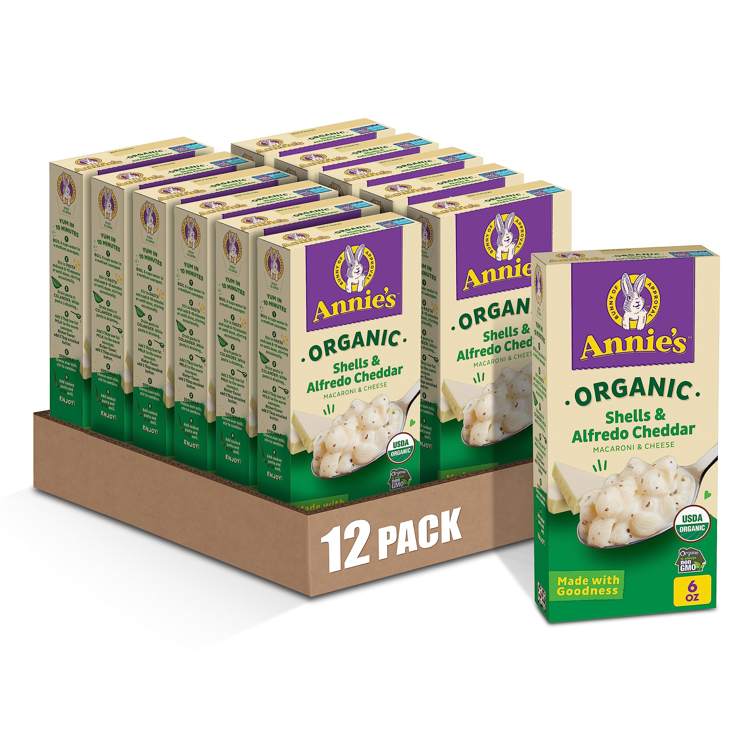 Annie's Alfredo Shells & Cheddar (12x6 Oz)