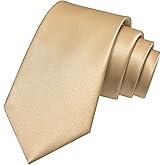 JEMYGINS Solid Color Tie Mens Necktie for Business and Wedding