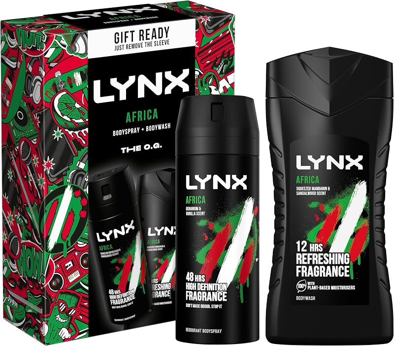 Lynx Africa O.G. Duo Gift Set Body Wash 225ml & Body Spray 150ml