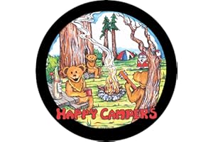 Tire Cover Central Happy Campers Bear Spare tire Cover (Select tire Size/Back up Camera Option in menu)