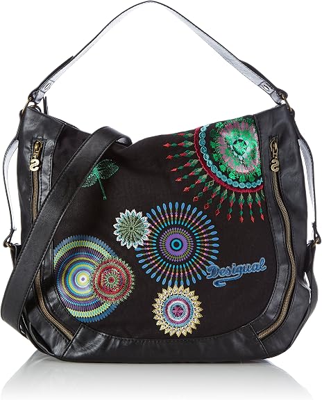 Desigual Bols_Peke Puntilla Marron 28X5091, Borsa a Tracolla Donna