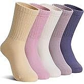 DoSmart Kids Girls Boys Socks Youth Teen Athletic Sport Basketball Soft Breathable Cotton Crew Socks 5 Pairs