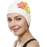BeeMo Women&rsquo;s Latex Swim Cap - Rubber Swim Cap - Soft Comfortable Stretch Stylish Low Cut Design Protects Hair from Sun Salt or Chlorine Perfect for Water Activities Optional Chin Strap Available