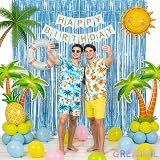 GREATRIL Blue Tinsel Curtain Backdrop 1m x 2.5m Pack of 2 view 6