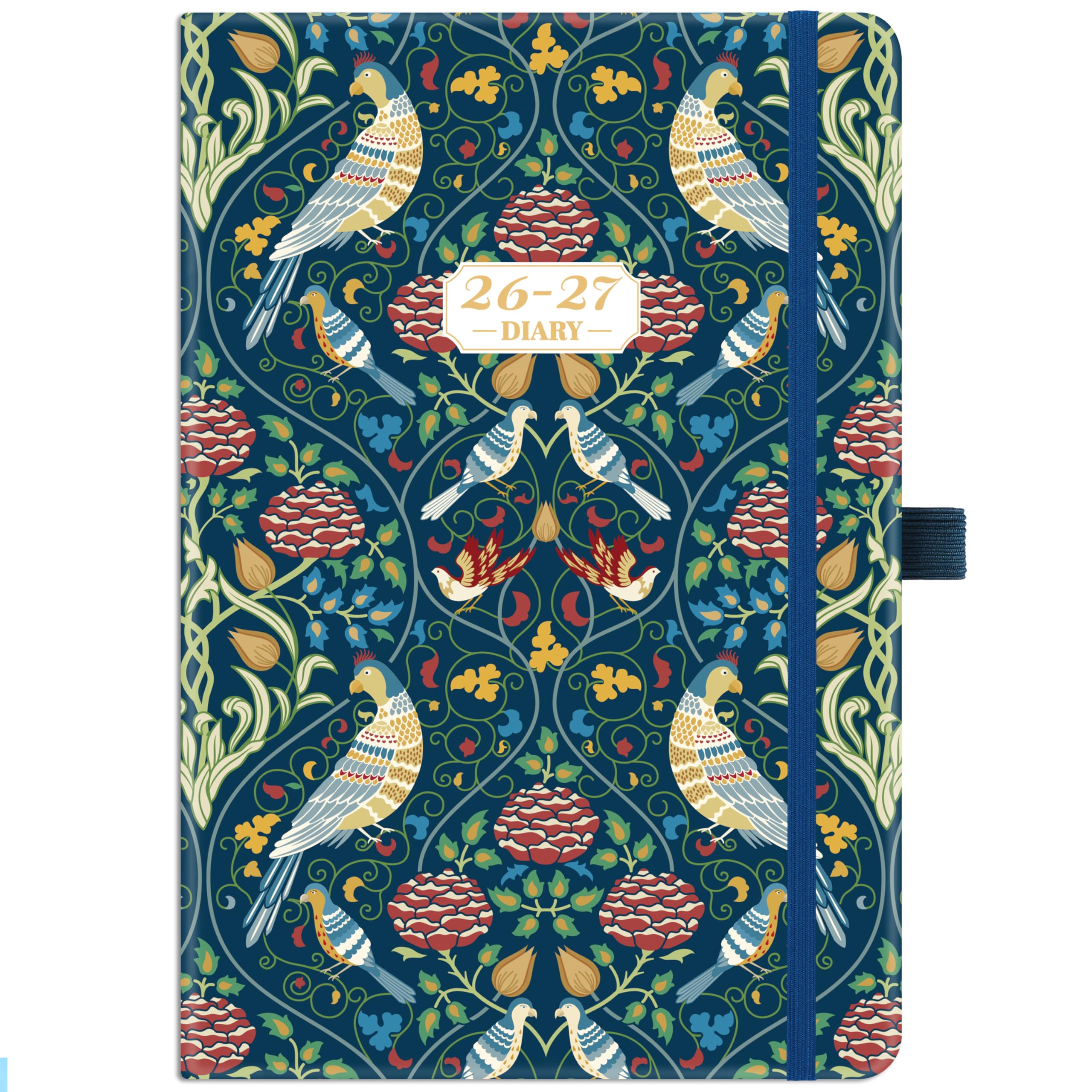 Academic Diary 2026-2027 - Diary 2026-2027 a5 Week to View from August 2026 to July 2027, Pen Holder, Inner Pock, Premium Hardcover, 14.6 * 21.4 cm, Green