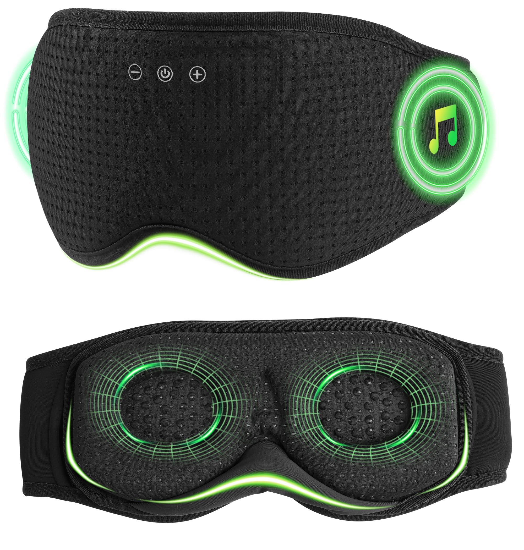 Photo 1 of MUSICOZY Sleep Headphones with Bluetooth 5.4 Sleep Mask, Removable 3D Eye Cups for Zero Pressure Comfort, Wireless Bluetooth Eye Mask for Sleeping with Timer