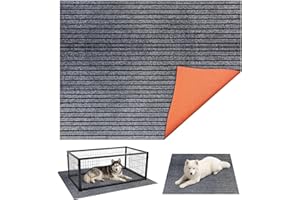 46" X 60" Mat for Under Dog Crate，Pad Dog Crate Mat Liner Floor Protector Washable Absorb Non-Slip Waterproof for Kennel Trai
