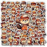 BIGZORO Pack 50 PCS Beaver Stickers Print Cool Animal Cartoon Waterproof Vinyl Decals Cute Colorful Items for Kids Adults Boys Girls Labels Decor Laptop Phone Case Water Bottles Helmet