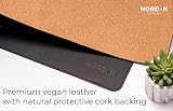 Nordik By Design Nordik Cork Leather Desk Mat 89x43 cm Pebble Black view 3