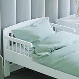 Junior Vida Scorpio Wooden Toddler Bed Frame Solid Pine White Safety Rails view 6