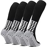 Ultrafun 2/4 Pairs Grip Soccer Socks Non Slip Knee High Compression Soccer Football Socks