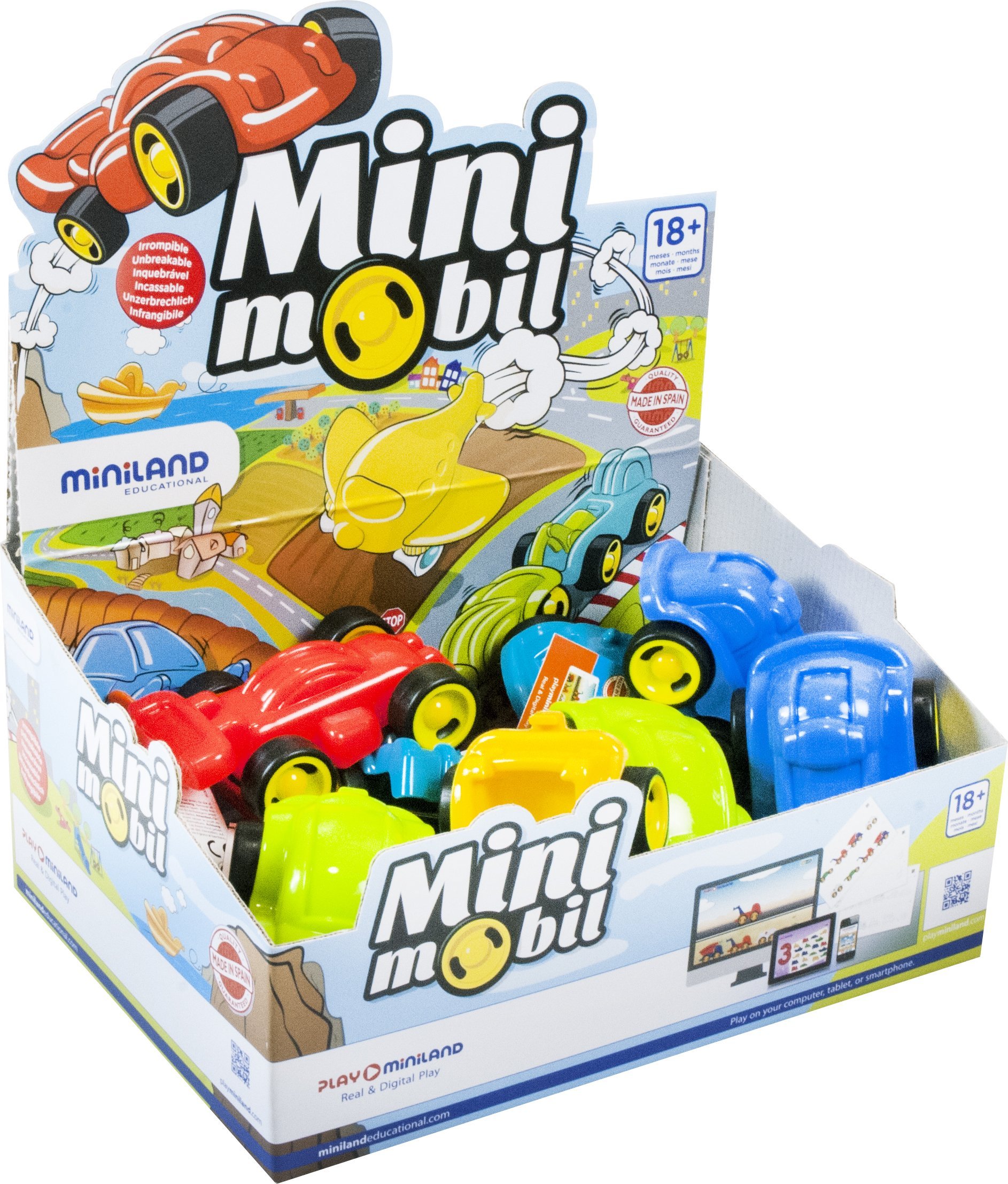 Miniland Go Collection Minimobil Vehicle Display Case Set 45120