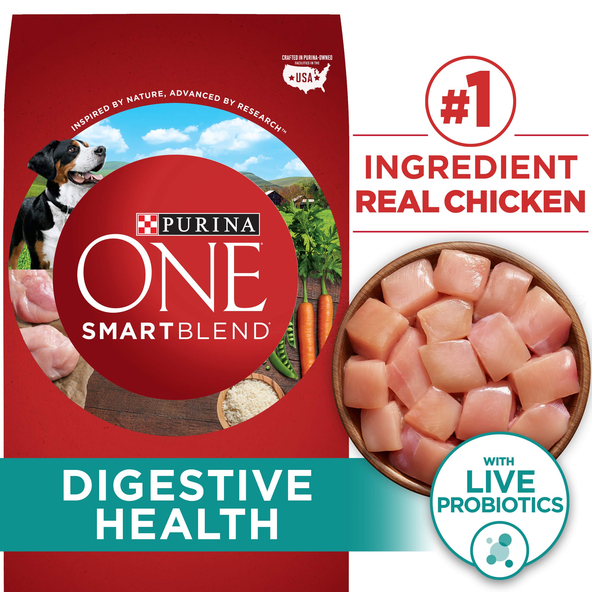 Purina ONE SmartBlend Natural Sensitive Systems, Digestive Health, Limited Ingredient Formulas Adult Dog Food