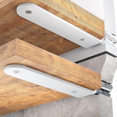 WELDUN 6 Pack Metal Shelf Brackets 10 cm Heavy Duty Wall Mounted