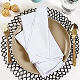 Utopia Kitchen Cloth Napkins 12 Pack 46x46cm White Cotton Blend Washable view 7