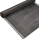 Jecery Carbon Fiber Fabric Sheet Roll 6.5ft X 12" Black | 220g Carbon Fiber, Reinforcement for Walls Basements Boats, Automotive Use, High-strength 2x2 Twill Weave Construction