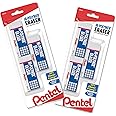Pentel Hi-Polymer Block Eraser, Large, White 6 pack (ZEH10BP3P2)