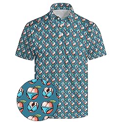 Xdceu Golf Polos for Men - Funny Golf Shirts Print