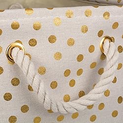 DII Polyester Storage Bin, Gold Metallic Collection