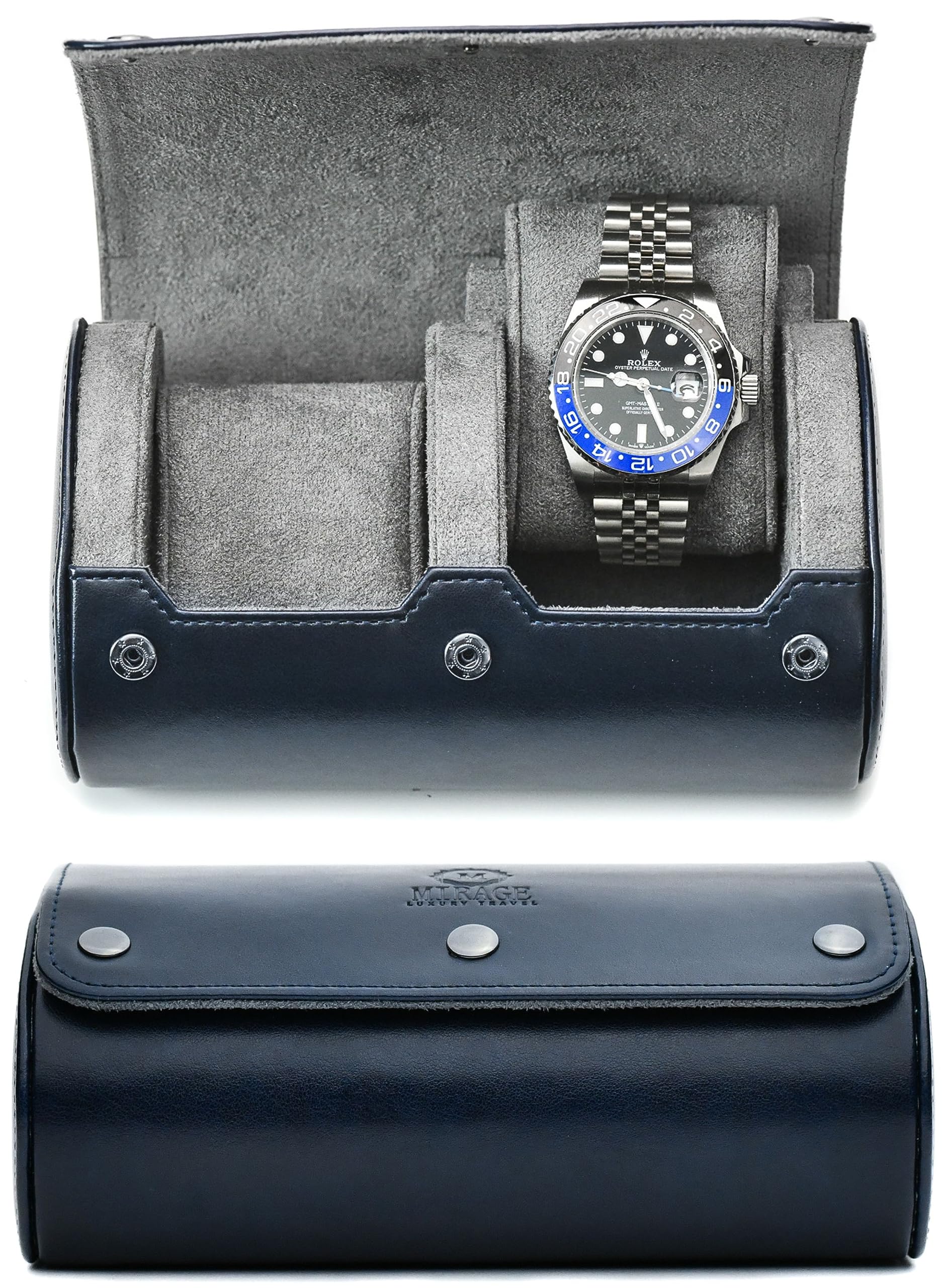 Watch Case for Men - Watch Roll Travel Case - Storage Organizer and Display - Mirage Watch Roll Case… — image 1