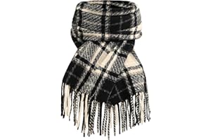 Avisky Winter Scarf for Women, Fashion Long Plaid Shawls Big Grid Winter Warm Lattice Large Scarf