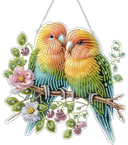JJFox Double Sided Diamond Art Hanging Kit - Special Shaped 5D Rhinestone Painting, Hummingbird Design - View #9