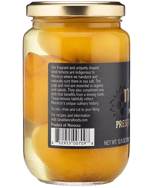 MINA PRESERVED LEMONS – 12.5 OUNCE, AUTHENTIC MOROCCAN PRESERVED LEMONS, IDEAL FOR TAGINE, COUSCOUS, SALADS, NON-GMO, VEGAN, KETO, KOSHER, GLUTEN FREE