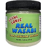 Sushi Sonic 100% Real Wasabi Powder, No Fillers, Non-GMO, Vegan, Use Authentic Wasabi Powder for Traditional Flavor, 1.25 oz 