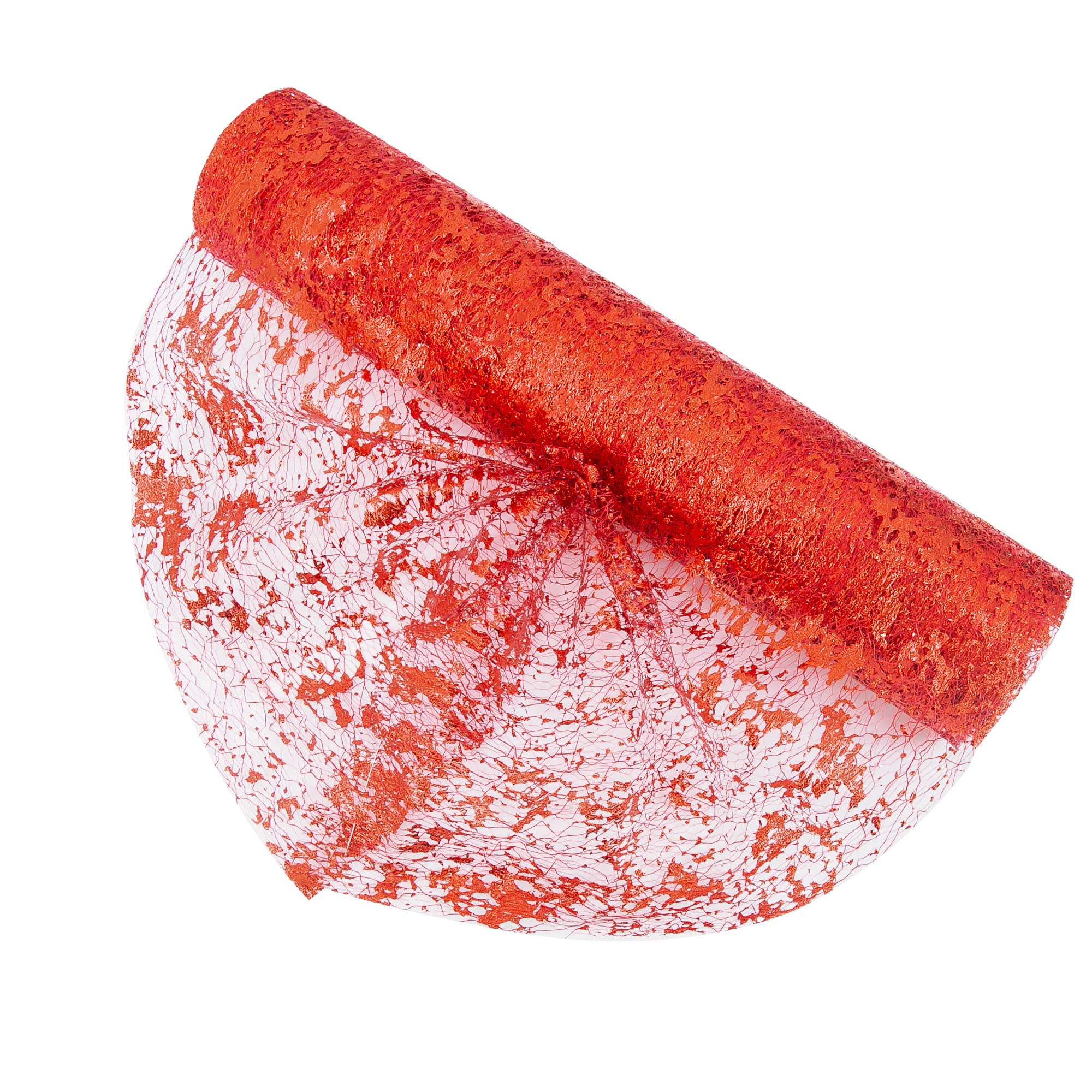 Time to Sparkle Table Runner with Gold Foil 29cm x 15M Sparkling Tulle Roll Gift Floral Wrapping Paper Rolls Glitter Table Decoration for Holidays Wedding Parties and Everyday Decoration (Red)