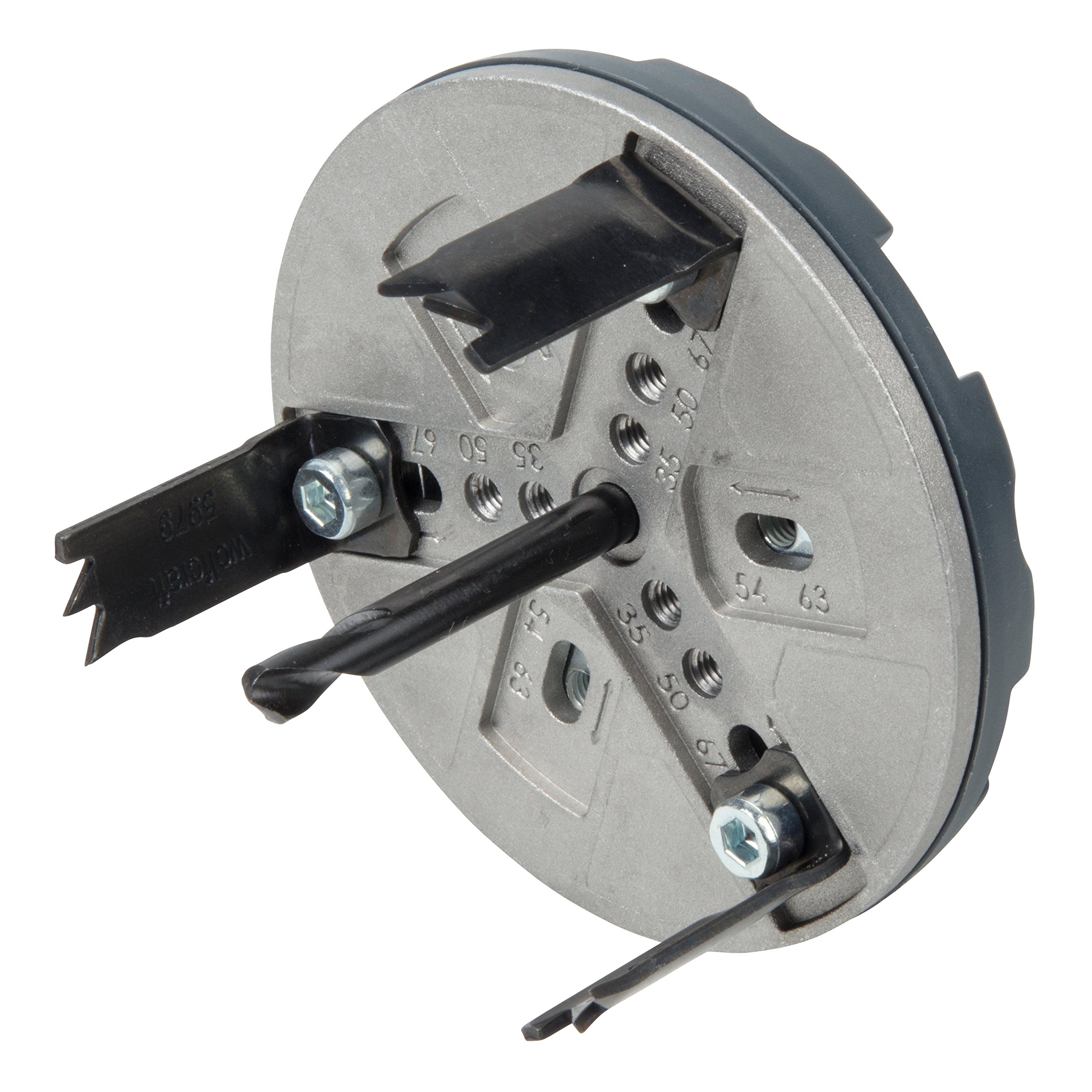 wolfcraft Adjustable Hole Saw, for Plumbing Installations I 5984000 I for preparing Plumbing installations in Drywall Structures