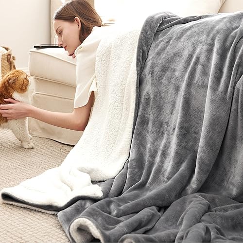 Faux Fur Thick Fleece Blankets King Size Bedsure Sherpa Fleece