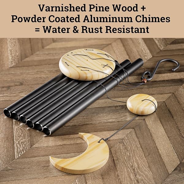 WIND CHIMES FOR OUTSIDE – 32″ ALUMINUM & PINE WOOD RELAXING WINDCHIMES OUTDOORS UNIQUE – LARGE WIND CHIME – MEMORIAL WIND CHIMES FOR LOSS OF LOVED ONE – MEMORIAL WINDCHIMES IN MEMORY OF A LOVED ONE