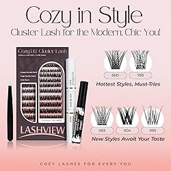 LASHVIEW Cluster Lashes 168pcs D Curl DIY Cluster