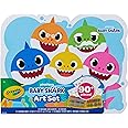 Crayola Baby Shark Art Set, 90 Pieces, Gift for Kids, 4, 5, 6, 7