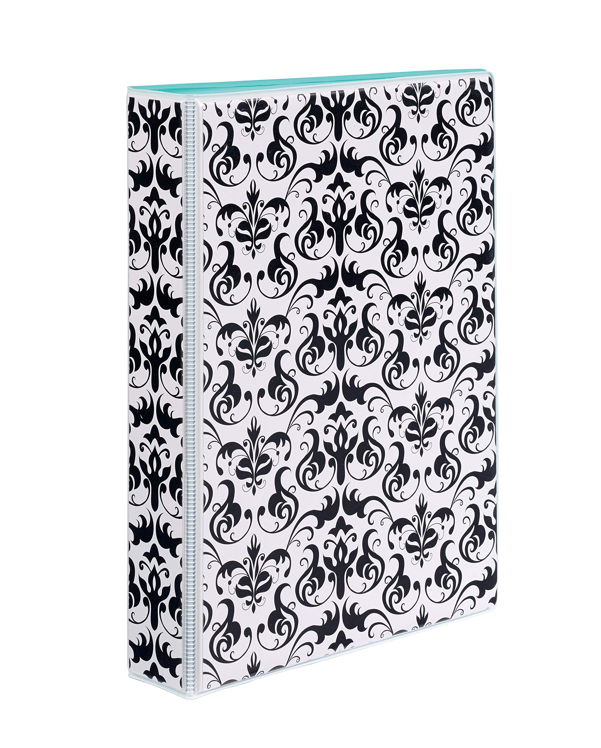 Avery 5-1/2 x 8-1/2 Inches Mini Durable Style Binder with 1-Inch Round Rings, Chandelier Damask (18445)