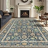 Washable Oushak Door Mat 2x3: Modern Turkish Oriental Floral Luxury Carpet for Bedroom Nursery Entryway Dining Home Decor Nav