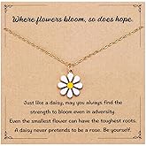 MIXJOY Daisy Flower Choker Necklace for Women, Female's Birthday Gift