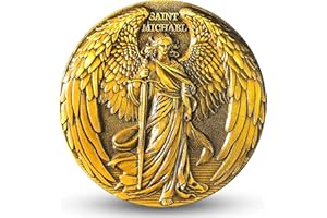 GIMILANG The Archangel Saint Michael Challenge Coin for Christian Protection and Strength (Single Coin)