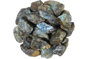ZAICUS 1 lb Labradorite Rough Stone - Raw Stones and Crystals Bulk for Tumbling, Jewelry Making, Cabbing, Lapidary, Fountain Rocks, Decoration, Polishing, Wire Wrapping, Gem Mining, Reiki Crystal
