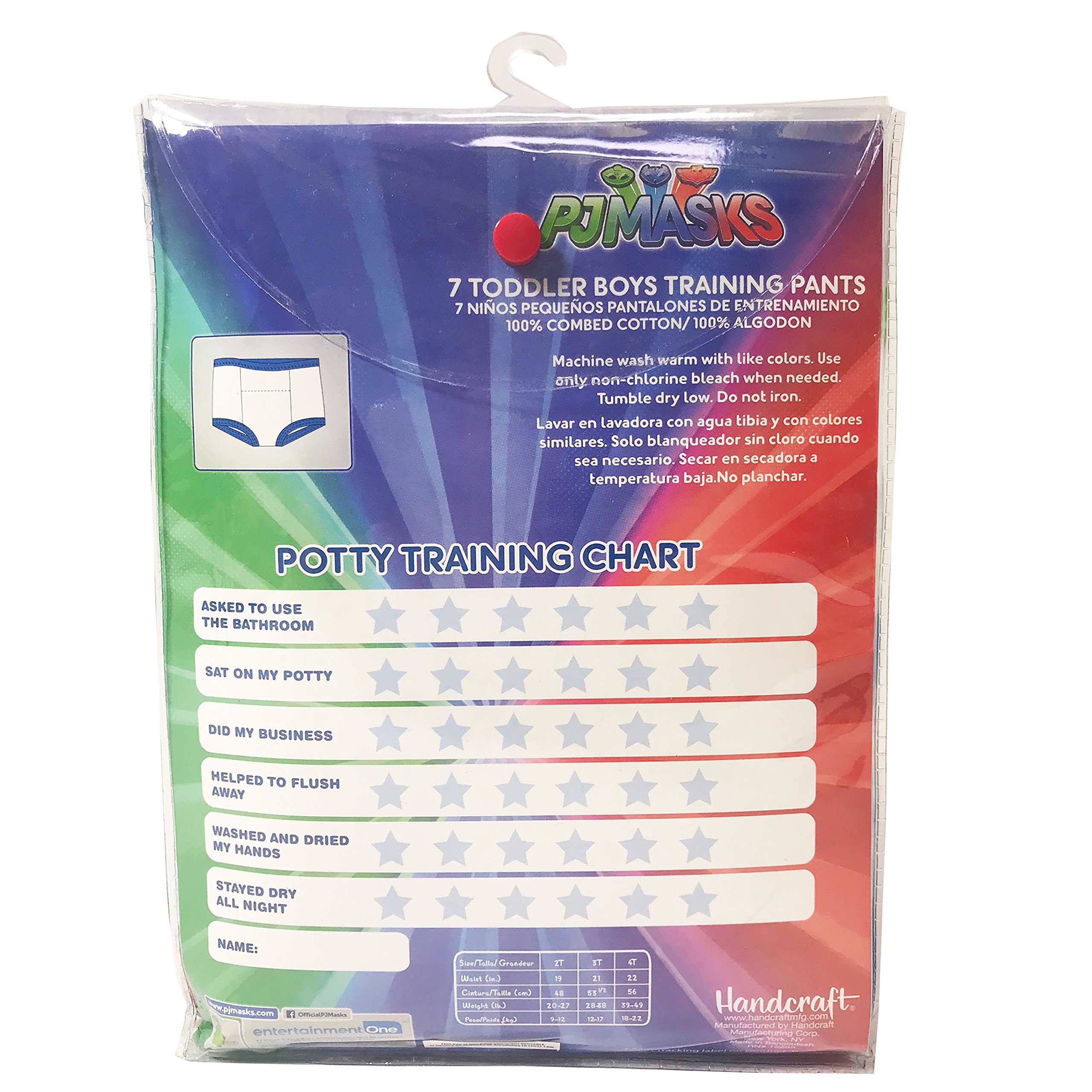 PJ Masks Toddler Boys' Potty Training Pants Includes Success Tracking Chart and Stickers in Sizes 2t, 3t, and 4t
