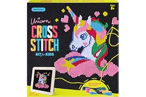 Dan&Darci Unicorn Cross Stitch Kit for Kids - Fun Crafts for Girls 8-12 - 9 Year Old Girl Birthday Gifts - Embroidery Kits fo